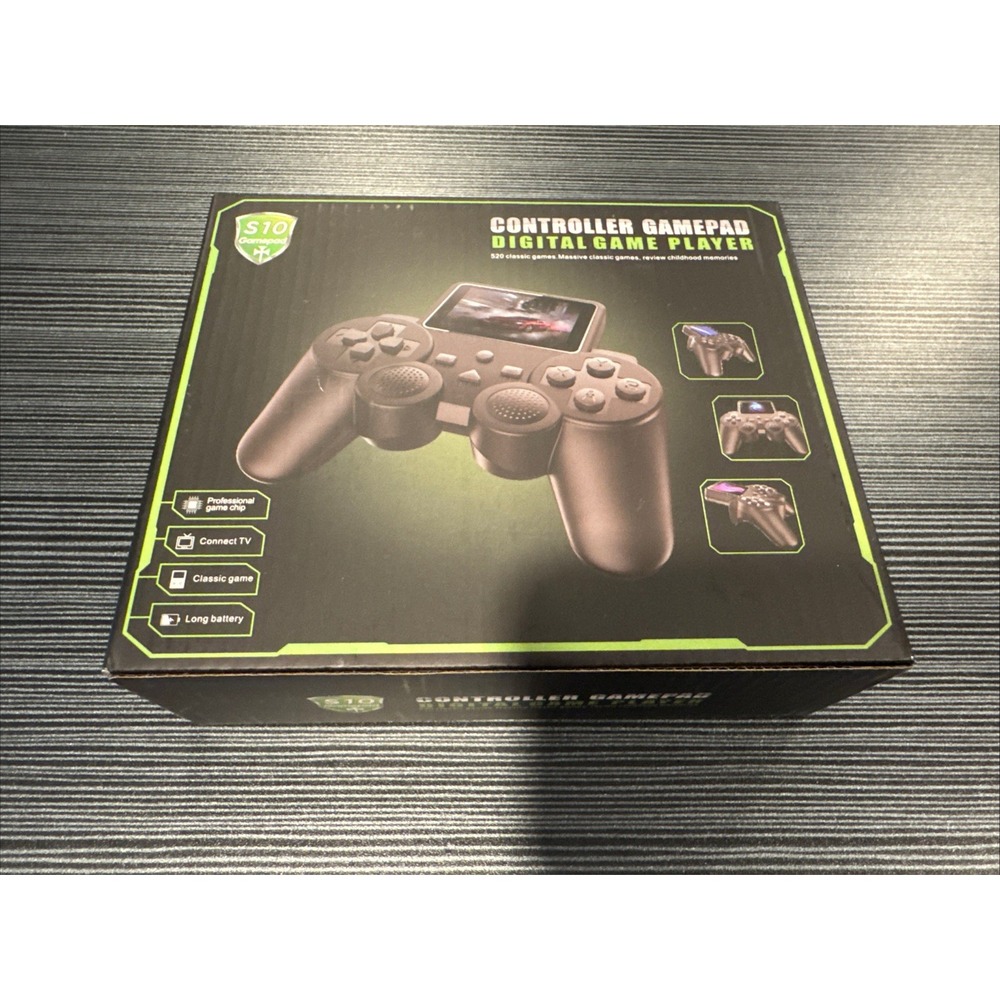 S10 Gamepad Controller Handheld Video Game Player ~ 520 Built in Games ~ Black